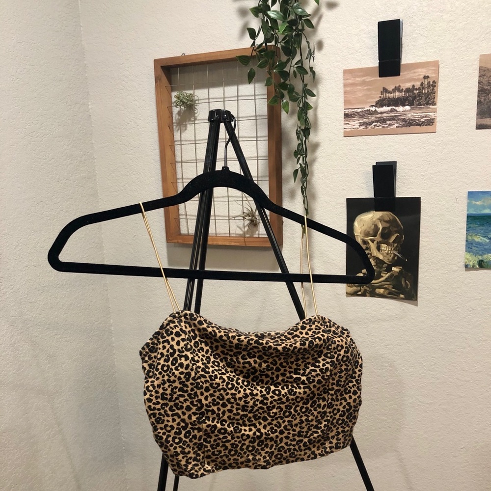 Leopard print cropped top
